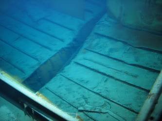 5.9-inch gun concealed on port side below forecastle